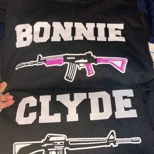 Bonnie and Clyde couple’s sweatshirts